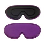 lifcasual Uyku Göz Maskesi Işık Engelleme Uyku Maskeleri 3D Konturlu Fincan Uyku Maskesi Kadın Erkek Cilt Dostu Nefes Körü,Mor,
