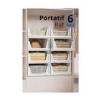Life 6 Bölmeli Kayar Raf Organizer Dolap Içi Kıyafet Düzenleyici Beyaz 45X35 cm MIT1262