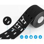Life Care Delikli Kinesio Bandı 5 cm x 5 M Ağrıbandı Siyah