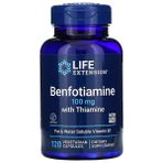 Life Extension Benfotiamine With Thiamine, 100 mg 120 Vegetarian Kapsül