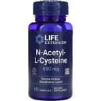 Life Extension Nac, N-Acetyl-L-Cysteinee, 600 Mg, 60 Capsules - Aromasız