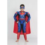 Life For Moda Erkek Çocuk Kaslı Superman Kostümü - Süper Kahraman Kostümü, Parti Kostümü