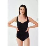 Life For Moda Fransız Esintili Toparlayıcı Drapeli Mayo Ayarlanabilir Askılı, Şık Ve İncelten Etkili 7223