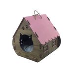 life hobi Dekoratif Kedi Evi/yatağı Hobbit Model Pembe