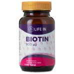 Life In Biotin Tablet – Saç, Cilt ve Tırnak Sağlığına Destek, 5000 mcg Biotin, 30 Tablet