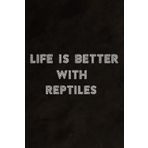 Life Is Better With Reptiles Leopard Gecko Art Notebook Planner: Reptiles, Daily Checklist, Goals, Reminders, Notes, Motivational Organizer,Goals,Pretty,To Do List