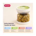 Life Kum Saati Tasarımlı Süzgeçli Saklama Kabı – Zeytin, Turşu, Mısır Için Akıllı Tasarım (Beyaz) - 0 Siyah - Option-1