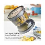 Life Kum Saati Tasarımlı Süzgeçli Saklama Kabı – Zeytin, Turşu, Mısır Için Akıllı Tasarım (Beyaz) - standart