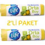 Life Limon Kokulu Büzgülü Çöp Torbası 2'li - 55 x 60 cm