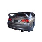 Life Tuning Honda Civic Fd6 Sağdan Çift Çıkış Mugen RR Arka Ek (Plastik)(Boyasız)