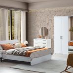 Life Yatak Odası Takımı, 4 Kapaklı, Ahşap Başlıklı