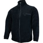 Lifeguard Büyük Beden Erkek Fermuarlı Polar Sweatshirt %100 Polyester Kapüşonsuz Yan Cepli - Siyah - 4XL