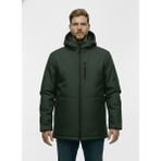 Lifeguard Büyük Beden Softshell Su Geçirmez Kapuşonlu Erkek Kaban - 3XL - Haki
