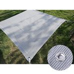 LIFEIBO Gölgeleme Ağı, Gölgelik Ağı Yalıtım Güneş Koruması Anti-UV Gölgeleme Bezi Avlu Çatı Güneş Odası Gölgelik Kamp Çadırı Çiçek Örtüsü, 42 Boyut (Renk: Gri, Boyut: 1 x 1 m)