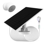LIFEMOI 5w Güneş Paneli Google Nest Kamera Açık ve İç Mekan ve 2. Nesil (Pil Versiyonu) Kameralarla Uyumlu, Hava Koşullarına Dayanıklı, Kolay Kurulum, IP66 Su Geçirmez, 4m Şarj Kablosu (5W bir Paketli)
