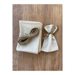 LİFENES Çok Amaçlı 30'lu Keten Bez Kese 9x12 cm - Jüt İpli Hobi, Hediyelik, Kına, Takı, Nikah, Mum Kesesi