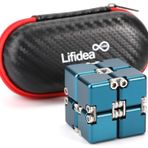 Lifidea Alüminyum Alaşımlı Metal Sonsuzluk Küpü Fidget Küp (6 Renk) El Fidget Oyuncak Masa Oyuncağı, Havalı Kılıflı Sonsuzluk Sihirli Küp Stres Kaygısını Giderir Çocuklar ve Yetişkinler için DEHB OKB