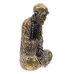 LIFKICH Pirinç Minyatür Buda Heykeli Masaüstü Retro Pirinç El Sanatları Buda Heykeli Süsleme Zen Dekorasyonları Ev Ofis Mağazası
