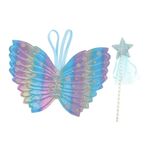 LIFKOME 1 Takım Melek kanatları fairy çocuk elbise oyuncak çocuk kostümleri cadılar bayramı çocuk peri kanatları peri kanatları kostüm peri değnek Kostüm Aksesuarları kumaş Blue