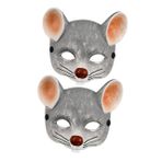 LIFKOME 2 Adet Cadılar Bayramı 3D Pu Köpük Sıçan Maskesi Gerçekçi Fare Kostümü Hayvan Yarım Yüz Maskesi Karnaval Cosplay Partisi Için
