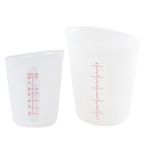 LIFKOME 2 Parçalı Silikon Ölçüm Kabı Pişirme Mutfak Dereceli Bardak Bal Ölçeği 125ml 250ml