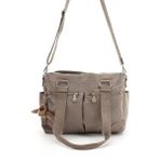 Lifonbag Kadın 7 Bölmeli Suya Dayanıklı Krinkıl Kumaş Çapraz Askılı Renkli Omuz Çantası Lf-30026 - Kum Rengi