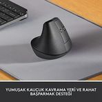 Lift Kablosuz Ergonomik Dikey Mouse, 57° Dikey Açı, 4000 Dpi, Sessiz, Küçük Orta Eller İçin, Bluetooth, Logi Bolt Usb Alıcı, 24 Ay Pil Ömrü, Siyah