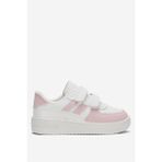 Liger Çocuk Sneaker Spor Ayakkabı Beyaz-Pembe Suni Deri Düz Taban Erkek Çocuk İçin - Beyaz - Pembe
