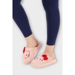 Liger Hellokitty Figürlü Sıcak Tutan Kışlık Kadın Ev Terliği Pudra-Kırmızı - Pudra - Kırmızı