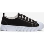Liger Kolay Giyilebilir Lastik Bağcıklı Spor Keten Sneaker Ayakkabı Füme - Siyah - Beyaz