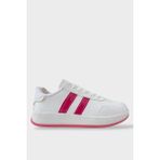 Liger Unisex Düz Hafif Taban Günlük Sneaker Ayakkabı BEYAZ - FUŞYA - Beyaz - Fusya