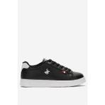 Liger Unisex Sneakers Siyah - Beyaz Düz Tabanlı Spor Ayakkabı Hafızalı Taban Özelliği ile