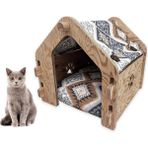 Light And Wood Art Taşınabilir Sök-Tak Ev Tipi Kedi-Köpek Kulübesi - Açık Mavi