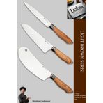 Light Brown Serisi Mutfak Bıçak Seti Et Ekmek Sebze Salata Börek Şef Bıçağı 3 Lü Set ( Mft-476)
