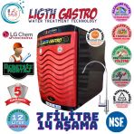 Light Gastro Plus Kırmızı Siyah Montaj Dahil 12 Litre 7 Filtre 14 Aşama Su Arıtma Cihazı