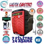 Light Gastro Plus Kırmızı Siyah Pompalı Montaj Dahil 12 Litre 7 Filtre 14 Aşama Su Arıtma Cihazı