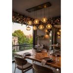 Light Hause Bulut Model 7'li Modern Yemek Masası Sarkıt Avize - Eskitme Bal Rengi