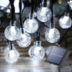 Light Home 50 Led 7 Metre Tüm Renkler Kristal Güneş Enerjili Led Işık Solar Bahçe Teras Balkon Ağaç Lambası Aydınlatması - Beyaz