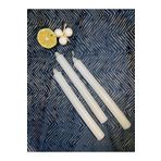 Light Home Premium Yılbaşı Özel Beyaz Renk Sedefli Kokulu Şamdan Mum - 3'lü Set