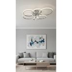 Light House 6 Kollu Çember Plafonyer 3 Modlu LED Avize - Gümüş