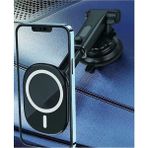 Light Nova Kablosuz 15W Şarj Magnetic Vantuzlu Torpido Üstü Araç Içi Telefon Tutucu Magsafe Uyumlu - Siyah