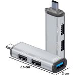 Light Nova Type-C to USB 3.0 Çoklayıcı / 3in1 USB Çoğaltıcı HUB / 1xUSB 3.0 / 2xUSB 2.0