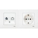 Light Viko Karre Beyaz İkili Set Nümeris Rj11 Ve Topraklı Priz