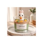 Lİght Your Dreams Tavşan Figürlü Dekoratif Mum %100 Doğal Soya Wax El Yapımı Premium Tasarım Vanilya&Pudra Kokulu