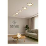 Lightech 5w Smd Beyaz Gold Kasa 3 Renk Spot Led Lamba 2li Paket 70mm Delik Çapı Beyaz - Gold