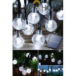 Lighthome 50 Led 7 Metre Beyaz Gunes Enerjili Led Isik Solar Bahce Teras Balkon Agac Lambasi Aydinlatmasi