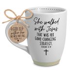 Lighthouse Christian Products She Walked With Jesus Beyaz 481 ml Kahve Kupası Kupası