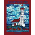 Lighthouses: Relaxing Coloring Book Featuring Lighthouses in Traditional, Mosaic, and Stained Glass Styles