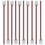 LightingWill 10 adet paketi şerit tel lehimsiz Snap aşağı 2Pin iletken LED şerit konektörü 8mm geniş 3528 2835 tek renk Flex LED şeritler