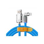 Lightning iPhone Uyumlu Şarj Kablosu Sıvı Silikon Metal Uçlu 120W 6A